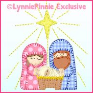 Nativity Bold Blanket Stitch Applique Machine Embroidery Design File 4x4 5x7 6x10