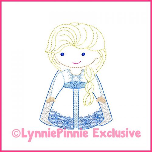 ColorWork New Winter Queen Machine Embroidery Design File 4x4 5x7 6x10