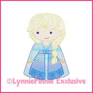 Sketch Fill New Winter Queen Machine Embroidery Design File 4x4 5x7 6x10