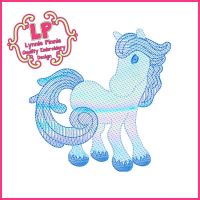 Sketch Fill Winter Horse Machine Embroidery Design File 4x4 5x7 6x10