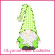 Winter Gnome Boy 1 Blanket Stitch Applique Machine Embroidery Design File 4x4 5x7 6x10