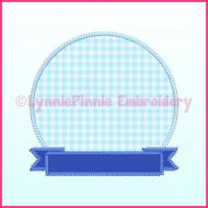 Triple Zig Zag Applique Circle Frame 1 Machine Embroidery Design File 4x4 5x7 6x10 7x11