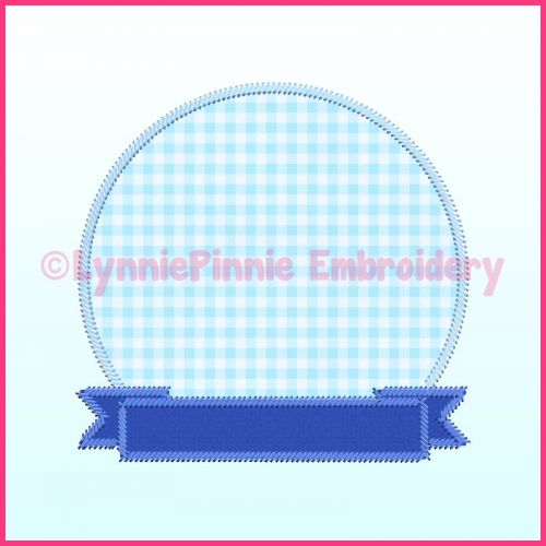 Triple Zig Zag Applique Circle Frame 1 Machine Embroidery Design File 4x4 5x7 6x10 7x11