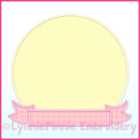 Triple Zig Zag Applique Circle Frame 2 Machine Embroidery Design File 4x4 5x7 6x10 7x11