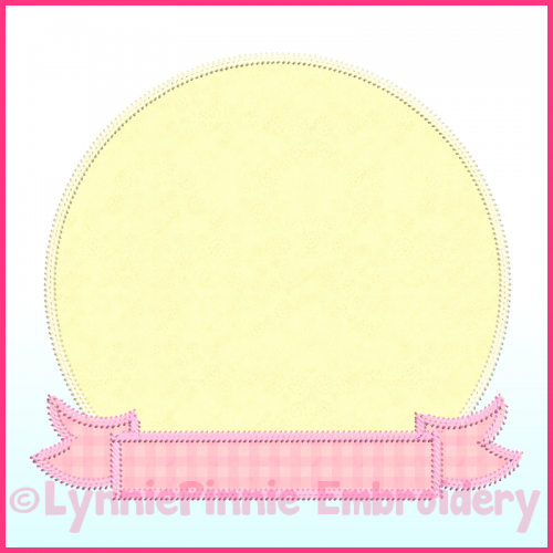 Triple Zig Zag Applique Circle Frame 2 Machine Embroidery Design File 4x4 5x7 6x10 7x11