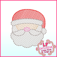 Sketchy Fill Santa Machine Embroidery Design File 4x4 5x7