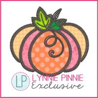 Chainstitch Multicolor Pumpkin Applique Machine Embroidery Design File 4x4 5x7 6x10