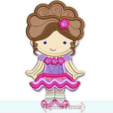 Pageant Girl Cutie Applique 4x4 5x7 6x10 SVG