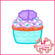 Princess Cupcake 5 Applique Design 4x4 5x7 6x10