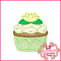 Princess Cupcake 6 Applique Design 4x4 5x7 6x10