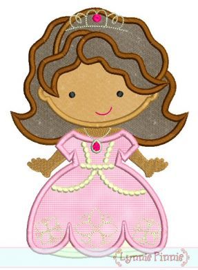 Little Sophie Princess Cutie Applique 4x4 5x7 6x10 SVG