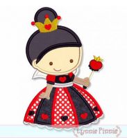 Cutie Princess as The Queen of Hearts Applique 4x4 5x7 6x10