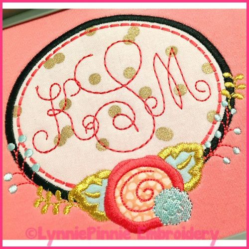 Quick Monogram Sketch Triple Run Embroidery Font -- 5 sizes + BX