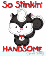 So Stinkin' Handsome Skunk Applique 4x4 5x7 6x10 SVG