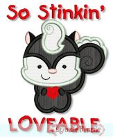 So Stinkin' Loveable Skunk 4x4 5x7 6x10