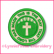 This is the Day Psalm 118:24 Circle Icon Applique Embroidery Design 4x4