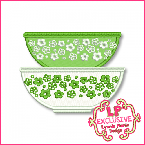 Vintage Kitchen Bowls 1 Applique Design 4x4 5x7 6x10 Welcome To