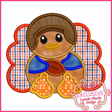 Vintage Football Baby Turkey Boy 4x4 5x7 6x10 SVG