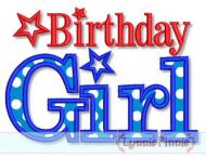 All American Birthday Girl Star Applique Embroidery Design 3 5x7 6x10 7x11 SVG