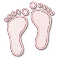 Baby Feet Applique & Mini 4x4 5x7 6x10 March of Dimes