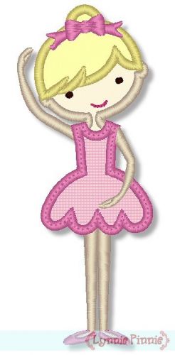 Ballerina 1 Applique 4x4 5x7