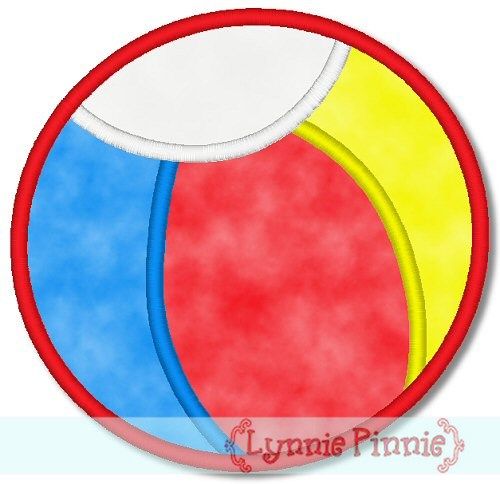 Applique Beach Ball 2 4x4 & 5x7 6x10