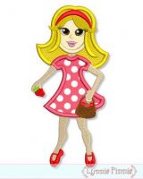 Strawberry Farm Girl Applique 4x4 & 5x7 6x10