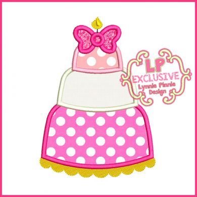 Bow Cake Applique 4x4 5x7 6x10 SVG