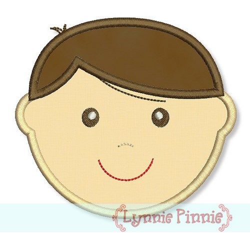 Little Faces - Boy 1 Applique 4x4 5x7 6x10