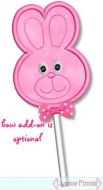 Easter Bunny Lollipop Applique 4x4 5x7 6x10