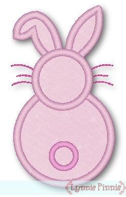 Applique Bunny 4x4 & 5x7