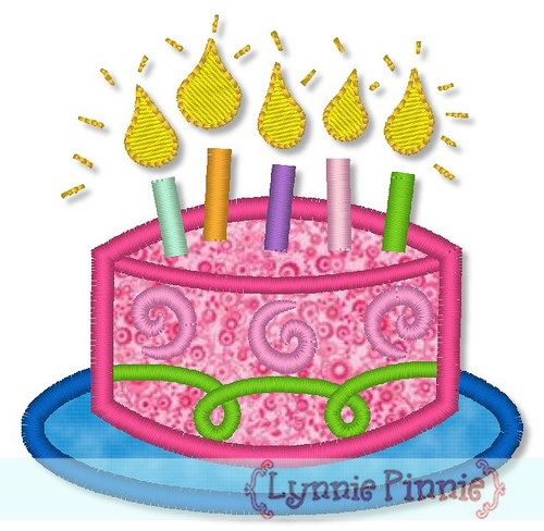 Number Applique Birthday Sixth birthday 6 sprinkles 4X4 5x7 6X10 INSTANT DOWNLOAD girls treat icing Six donut Embroidery number