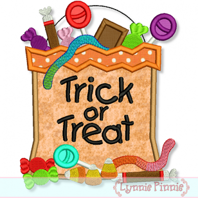 Halloween Candy Bag Applique 4x4 5x7 6x10 7x11