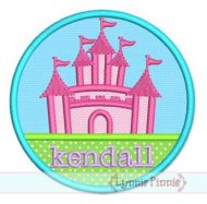 Castle Circle Frame Applique 4x4 5x7 6x10 7x11 SVG