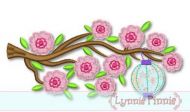 Cherry Blossoms Tree Applique 4x4 5x7 6x10 SVG