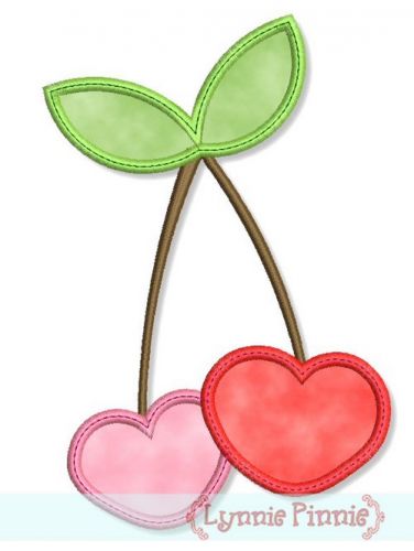 Cherry Hearts Applique