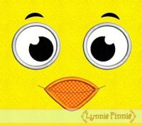 Little Chick Face Applique 4x4 5x7 6x10