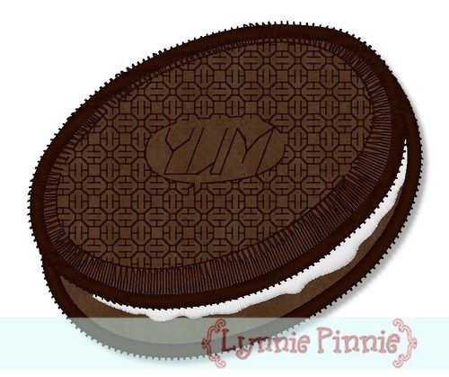 Chocolate Cookie Sandwich Applique 4x4 5x7
