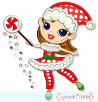 Christmas Fairy Applique 4x4 5x7 6x10 7x11