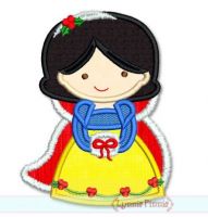 Christmas Princess Applique 3 4x4 5x7 6x10 SVG