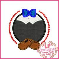 Chunky Bow Tie Frame Applique 4x4 5x7 6x10 7x11