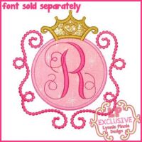 Princess Circle Frame 2 Applique 4x4 5x7 6x10 7x11