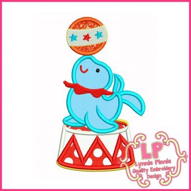 Circus Seal Applique 4x4 5x7 6x10