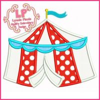 Circus Tent Applique 4x4 5x7 6x10