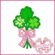 Clover Bouquet Applique 4x4 5x7 6x10