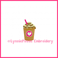 Mini Coffee Frappe Embroidery Design 4x4