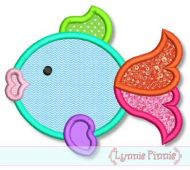 Colorful Fish Applique 4x4 5x7 6x10