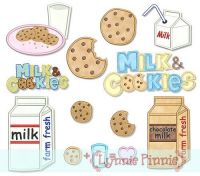 Milk & Cookies Applique Set 4x4 5x7