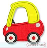 Little Coupe Car Applique 4x4 5x7 6x10 7x11