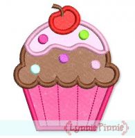 Applique Cupcake 2 4x4 5x7 6x10